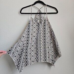 Hollister Handkerchief Geometric Tribal Strappy Top Size XS